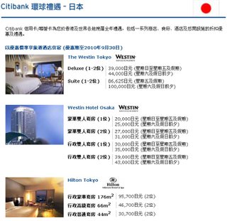 Citibank 環球禮遇 - 日本
